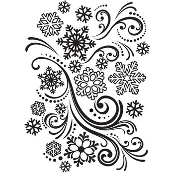 Embossing Folder Snowflake Swirl 4.25